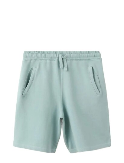 Mango Cotton Bermuda Shorts Green 9 10