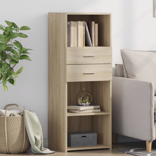 Hylle sonoma eik 45x42,5x124 cm konstruert tre