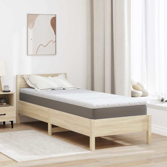vidaXL Kokos topper Hvit 70 x 200 cm Jakardstoff