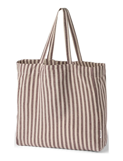 STUDIO FEDER Hanna Shopper - Cot/Lin - Burgundy - 40X45CM