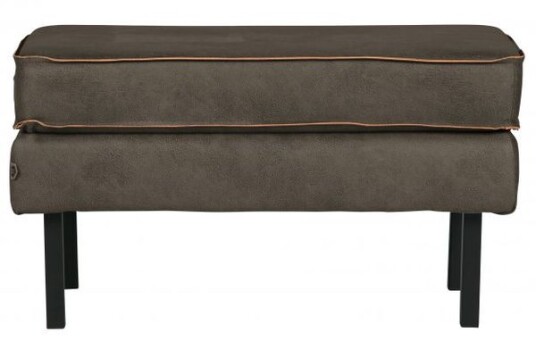 BePureHome Rodeo Puff 84x54 m. skinn - Army   Unoliving