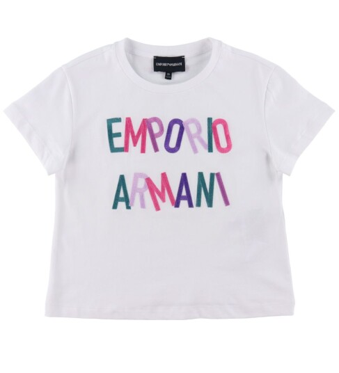 Giorgio Armani Emporio Armani T skjorte Hvit m. Broderi Emporio Armani 8 år 128 T skjorte