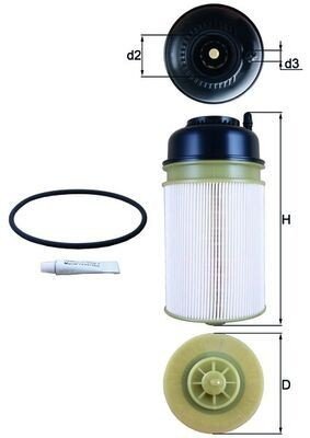 Drivstoffilter MAHLE ORIGINAL KX 406D