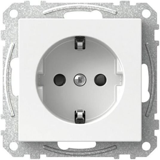 Schneider Electric Exxact WDE002276 Stikkontakt jordet, 1-veis, med skuetilkobling