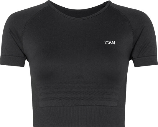 ICANIWILL | Define Seamless Cropped T Shirt Black Wmn | L ICANIWILL | Define Seamless Cropped T Shirt Black Wmn | L