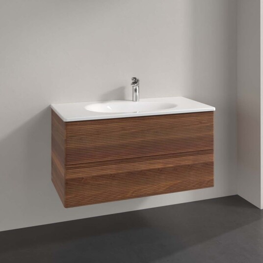 Villeroy & Boch  Antao Servantskap med 2 skuffer 98,8x49,6x50,4 cm u/lys Valnøtt