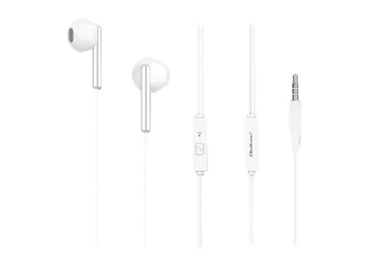 Qoltec - Ørepropper Med Mikrofon - I Øret - Kablet - 3,5 Mm Jakk - Hvit Qoltec - Ørepropper Med Mikrofon - I Øret - Kablet - 3,5 Mm Jakk - Hvit