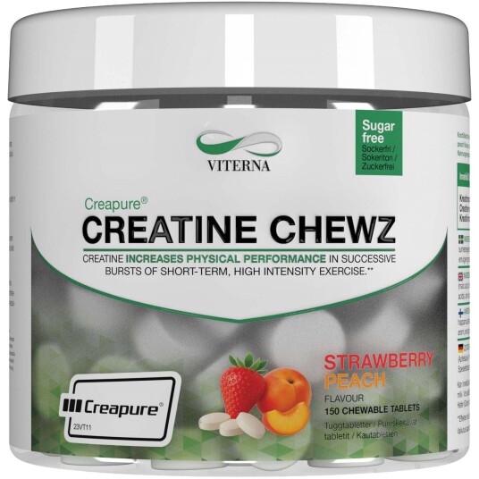 Viterna Creapure® Chewz chewables Strawberry Peach 150 stk Viterna Creapure® Chewz chewables Strawberry Peach 150 stk