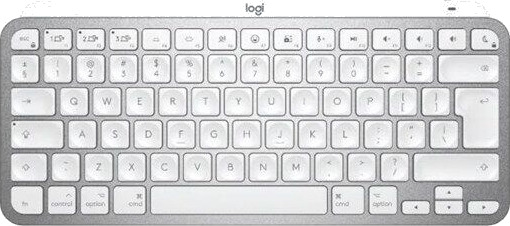 Logitech MX Keys Mini For Mac Wireless Keyboard - Pale Grey - US - Tastatur - Amerikansk Engelsk - Grå