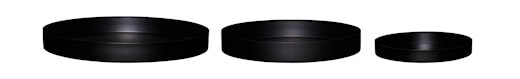 Underskål, metal, sort, s/3