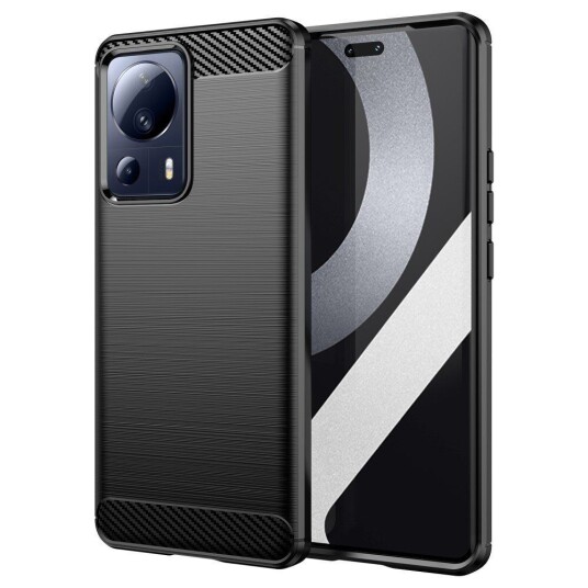 INCOVER Xiaomi 13 Lite Brushed Carbon Deksel - Svart