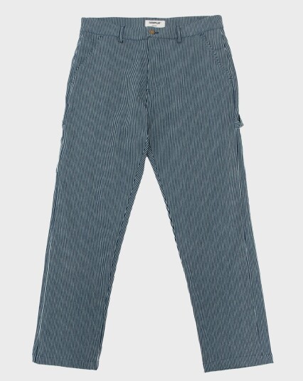 Caterpillar Stripes Carpenter Pants Blå