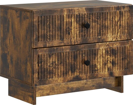  Nattbordskap Røkt Eik 62 x 34,5 x 47,5 cm Konstruert tre