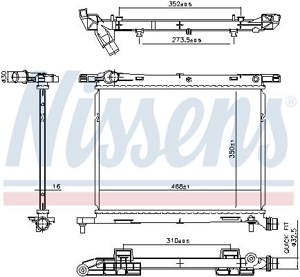 Radiator NISSENS 607029 Radiator NISSENS 607029