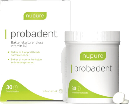 Nupure Probadent smeltetabletter Sitron 30 stk.