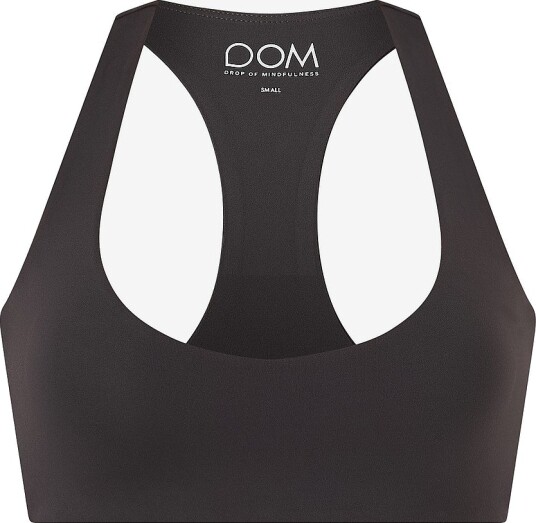 Drop of Mindfulness Butter Soft Racer Back Bra   Brown   S
