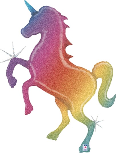 Ballongkungen Folieballong Glitter Rainbow Unicorn 35700GH