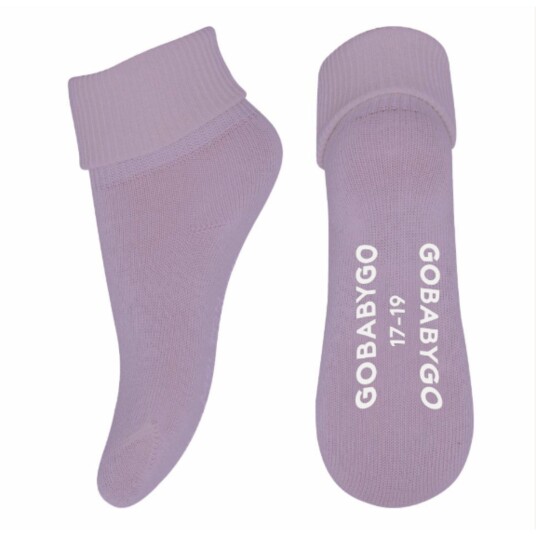 Gobabygo Cloud Lilac Non Slip Strømper Organic Bomull 17-19