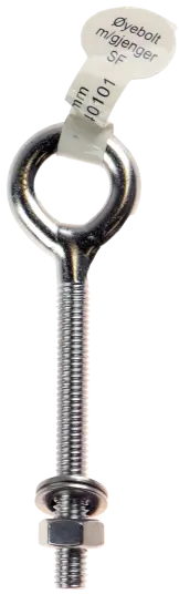 CAL Øyebolt m/ gjenger   Syrefast  100x8 mm