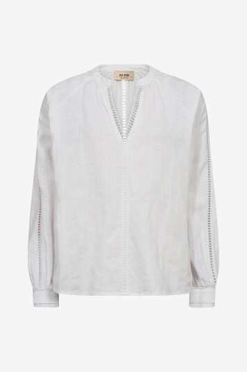 MOS MOSH - Bluse mmZeina Linen - Hvit MOS MOSH - Bluse mmZeina Linen - Hvit
