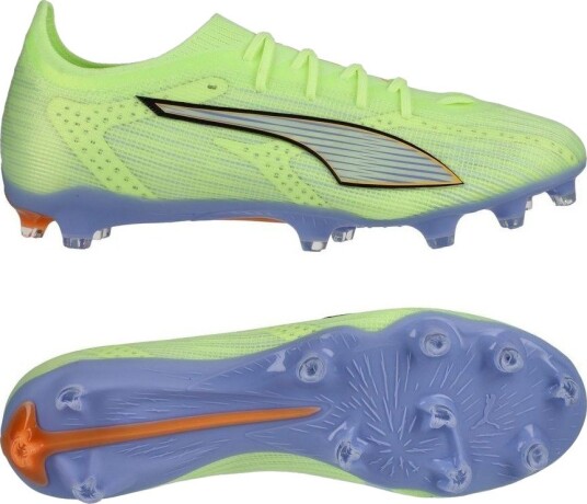PUMA Ultra 6 Pro FG Light Up Grønn/Isblå/lavendel Kvinner Gress (FG) størrelse 40