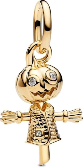 Pandora Pumpkin Scarecrow Dangle Charm   Gold   ONE SIZE
