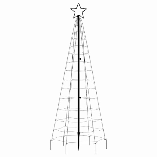 vidaXL Juletre lyskjegle med pigger 220 LED kaldhvit 180 cm vidaXL Juletre lyskjegle med pigger 220 LED kaldhvit 180 cm