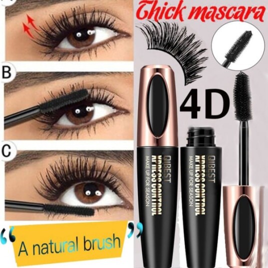 4D Silkefiber Mascara Forlengelse Øyevippe Krølling