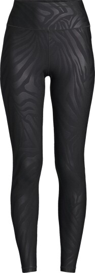 Casall Women's Heat Printed High Waist Tights Zebra Black XL