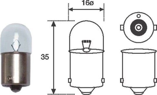 MAGNETI MARELLI 004008100000 Lyspære, baklys