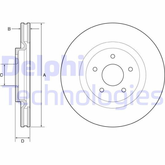 Bremseskive DELPHI BG9195C Bremseskive DELPHI BG9195C
