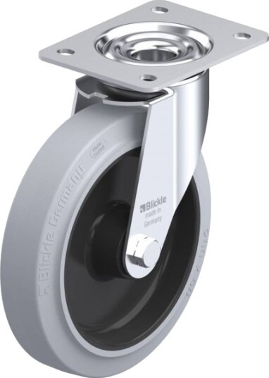 Blickle 668681 Le-Poev 200Xr-Sg Styrehjul, Hjuldiameter 200 Mm, Bæreevne Maks. 300 Kg (1 Stk.)