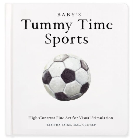 Baby's Tummy Time Sports HighContrast Fine Art for Visual Stimulation