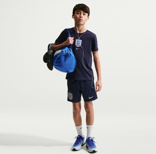 England Treningsshorts Dri FIT Strike World Cup 2026   Obsidian/Blå/Hvit Barn   Nike størrelse L: 147 158 cm