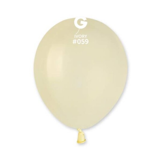 059 Gemar lateksballonger elfenben / Ivory 13cm 100stk