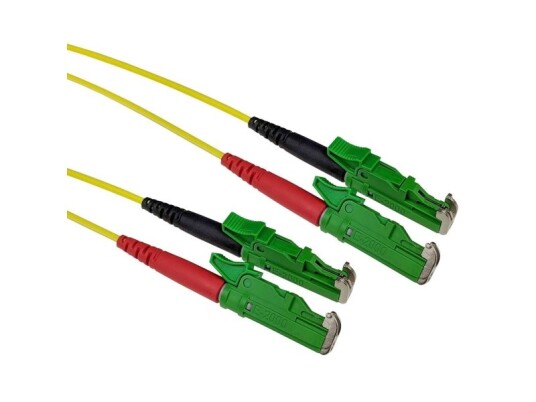 Act 2 Meter Lszh Singlemode 9/125 Os2 Fiber Patch Cable Duplex With E2000/Apc And E2000/Apc Connectors