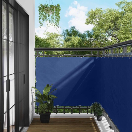 vidaXL Balkong Skjerm Blå 110 x 1000 cm Oxford Stoff