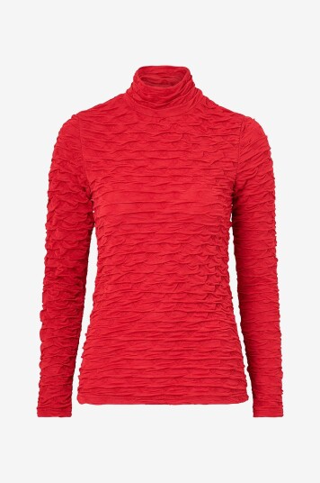 Selected FEMME - Topp slfNancy LS Roll Neck Top - Rød
