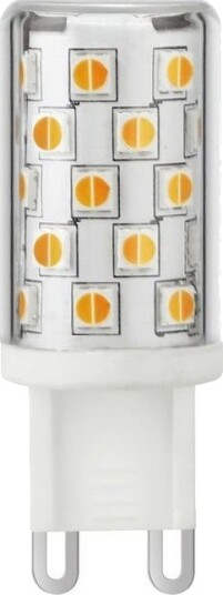 Spl G9 4W dimbar LED pære   DimToWarm 2200 3000K 360lm 4,9cm klart glass   Dimbar : Dimbar Kulør : Dim to warm