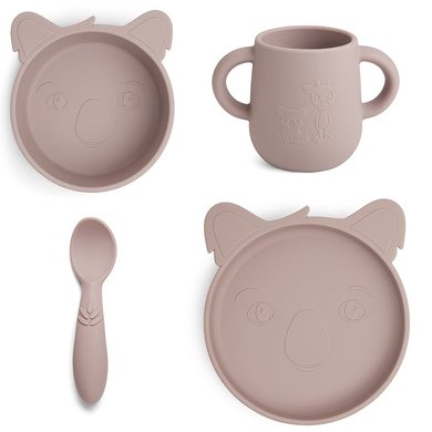 Nuuroo Servisesett Lykke Koala 4 stk, Woodrose
