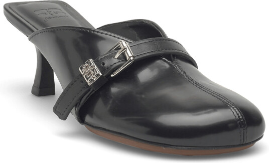 Ganni Sue Heeled Mule Box Oleatex Black 38
