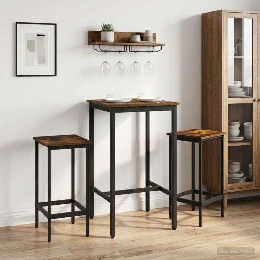vidaXL Barstol 2 stk. Røkt Eik 40 x 32 x 64 cm Konstruert tre vidaXL Barstol 2 stk. Røkt Eik 40 x 32 x 64 cm Konstruert tre
