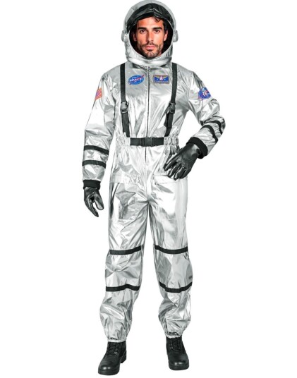 Widmann Sølvfarget Astronaut Herrekostyme 3X Large