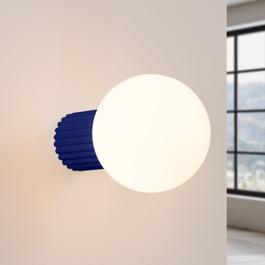 Vegglampe SOLLUX LIGHTING ORBI dimmbar Blå Bad Aluminium 12 12 Blå