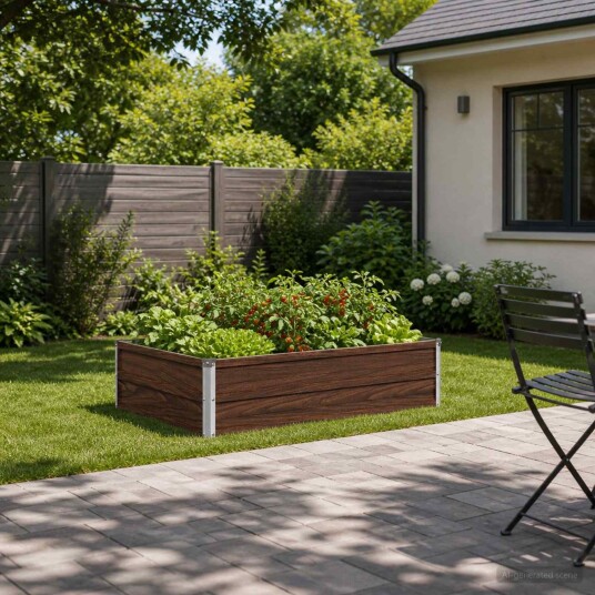 vidaXL Hevet Hagebed Svart 100 x 80 x 24 cm kaldvalset stål