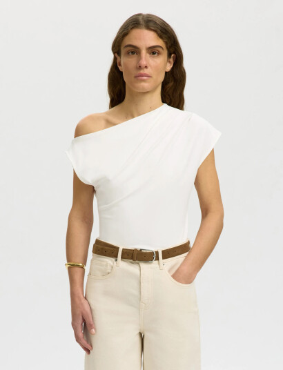 Selected Slfmolly Ss Top White XS