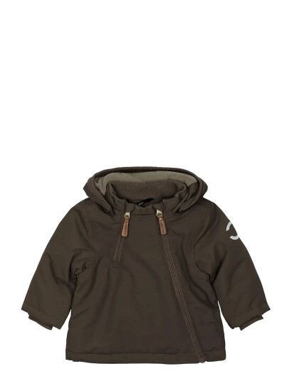 mikk-line Nylon Baby Jacket Solid Brown 74