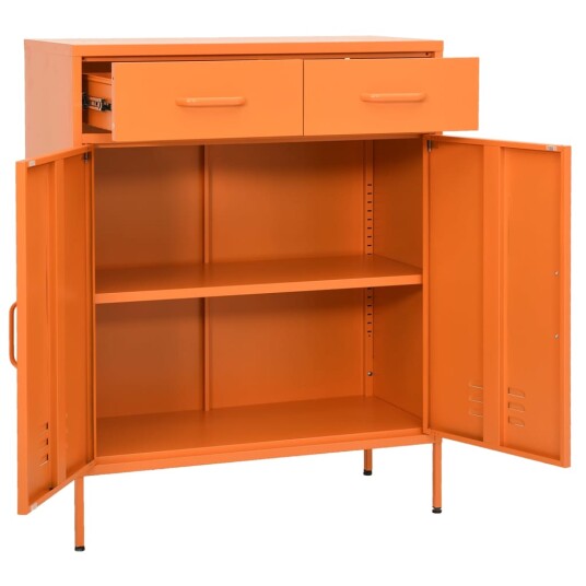 vidaXL Oppbevaringsskap oransje 80x35x101,5 cm stål