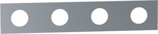 Vola Plate 004, 4 Hull, Rustfritt Stål
