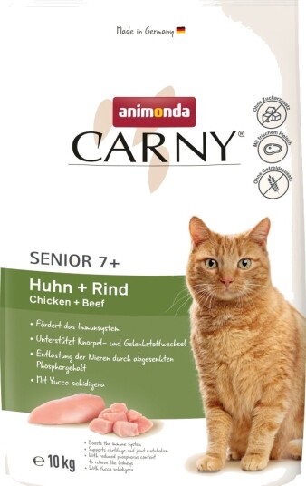 Animonda Carny Tørrfôr Senior + Kylling Biff 2 X 10 kg